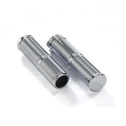 [KUSTOM TECH] Kustom Tech, FL Handlebar Grip Set Chromed Aluminum
