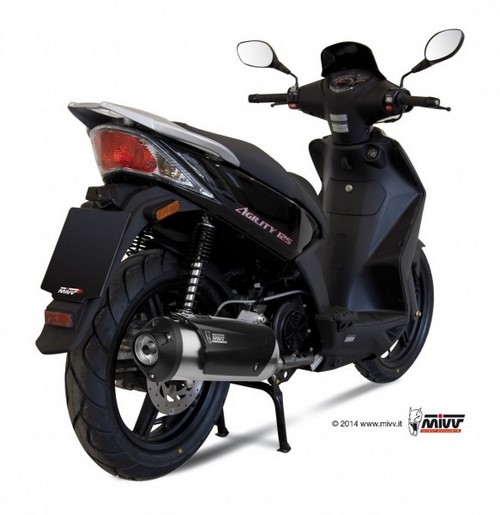 Mivv URBAN  Imp. compl./Full sys. 1x1 STAINLESS STEEL for KYMCO AGILITY 125 2008 - 2012 EC approved  | C.KY.0015.B - Webike Thailand