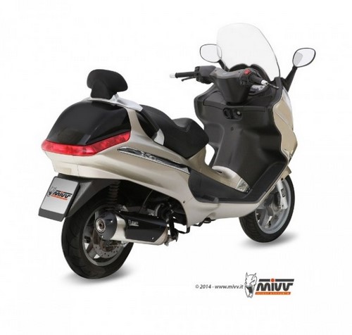 Mivv URBAN  Imp. compl./Full sys. 1x1 STAINLESS STEEL for PIAGGIO MP3 125 2006 - 2007 EC approved  | C.PG.0017.B - Webike Thailand