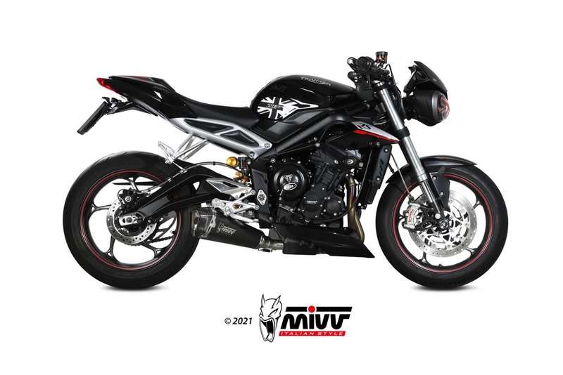 Mivv Delta Race Black Stainless Steel Exhaust | T.019.LDRB - Webike Thailand