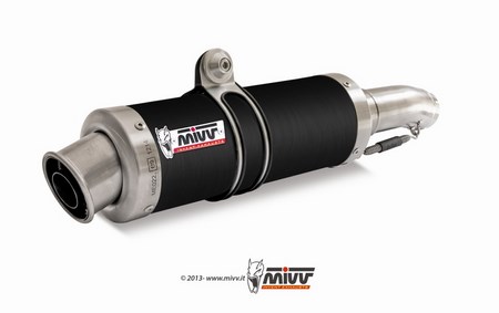 Mivv SPORT GP SLIP-ON Muffler BLACK STAINLESS STEEL for YAMAHA YZF 1000 R1 1998 - 2001 EC approved  | Y.001.LXB - Webike Thailand