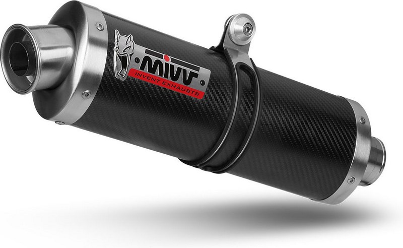 Mivv SPORT OVAL SLIP-ON Muffler CARBON for YAMAHA YZF 600 THUNDERCAT 1996 - 2001 EC approved  | Y.004.LE - Webike Thailand