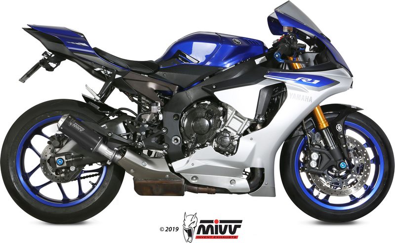 Mivv SPORT M3 SLIP-ON Muffler CARBON for YAMAHA YZF 1000 R1 2015 ECE approved Euro3/Euro4  | Y.050.LM3C - Webike Thailand