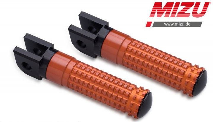 Mizu Race driver's footpeg, including ABE, Black/Orange | 409SO1110010 - Webike Thailand