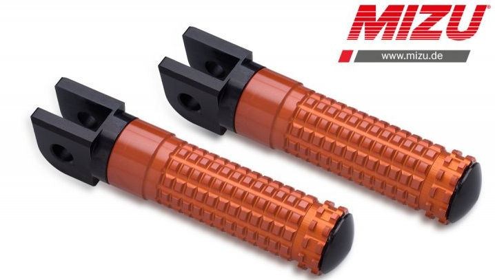 Mizu Race driver's footpeg, including ABE, Black/Orange | 409SO1110013 - Webike Thailand