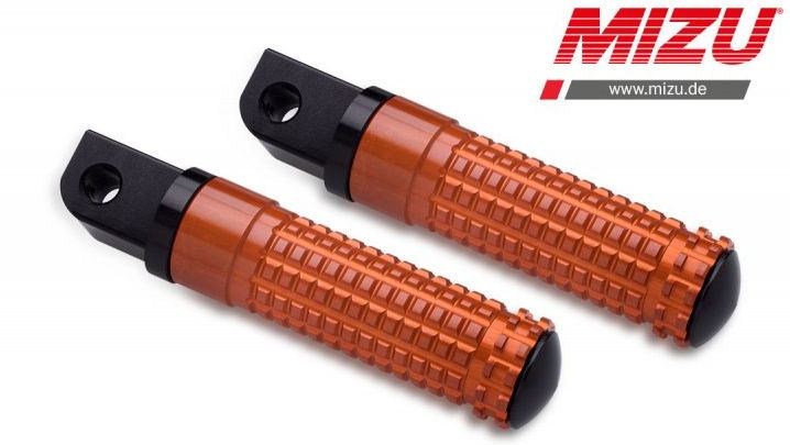 Mizu Race passenger's footpeg, including ABE, Black/Orange | 409SO1120002 - Webike Thailand