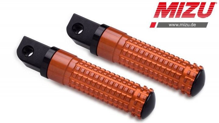 Mizu Race passenger's footpeg, including ABE, Black/Orange | 409SO1120004 - Webike Thailand