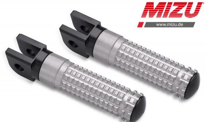 Mizu Race driver's footpeg, including ABE, Black/Silver | 409ST1110010 - Webike Thailand