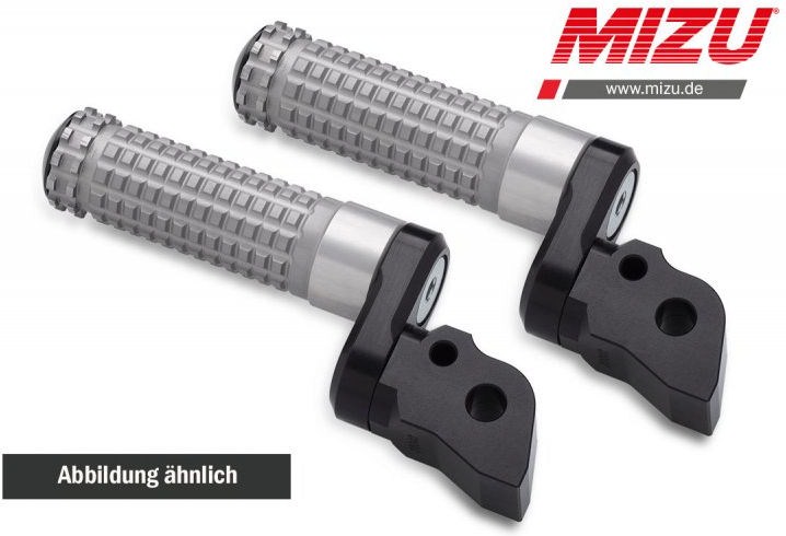 Mizu Flex Race driver's footpeg, including ABE, Black/Silver | 409ST2210002 - Webike Thailand