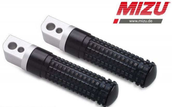 Mizu Race passenger's footpeg, including ABE, Silver/Black | 409TS1120024 - Webike Thailand