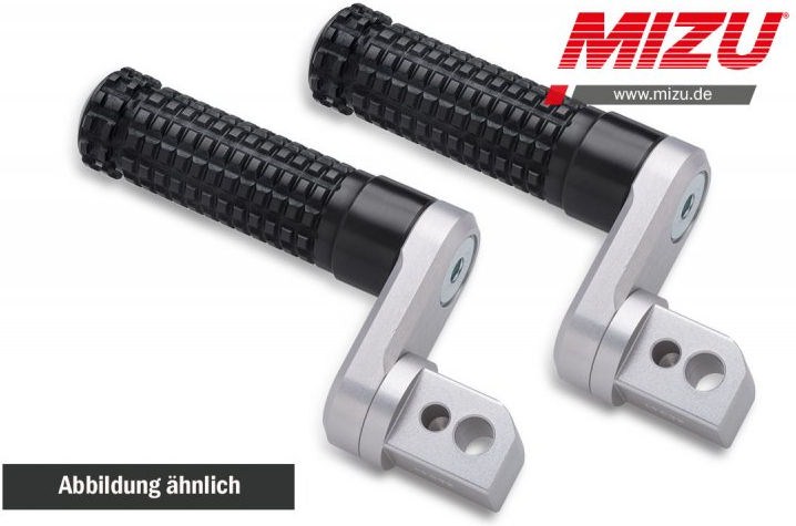 Mizu Flex Race passenger's footpeg, including ABE, Silver/Black | 409TS3320033 - Webike Thailand