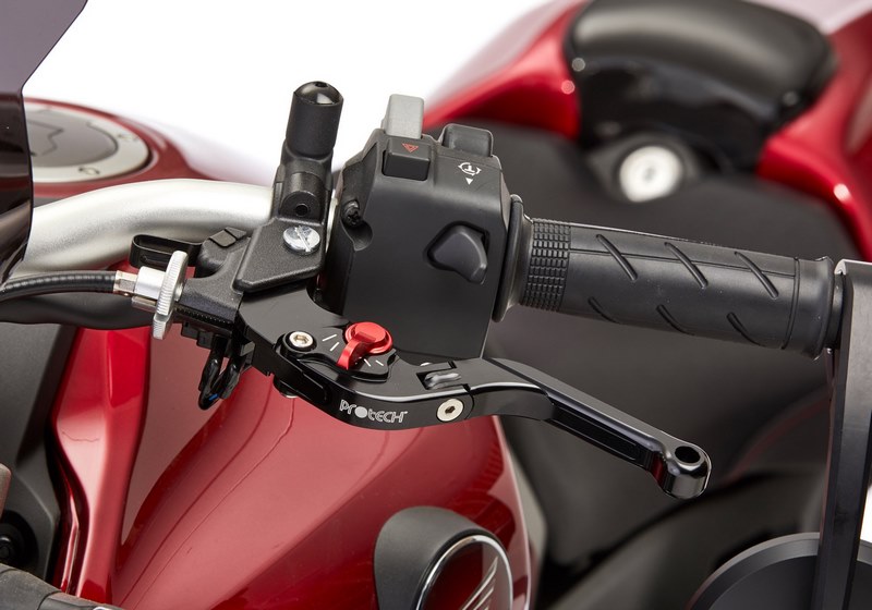 PROTECH brake lever   distance and length adjustable I foldable,black | 65801009 - Webike Thailand