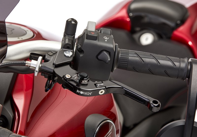 PROTECH brake lever Sport distance and length adjustable I foldable, Black | 65803009 - Webike Thailand