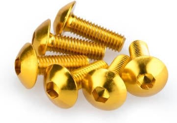 Puig Anodized Aluminium Screws, Yellow | 0543G - Webike Thailand