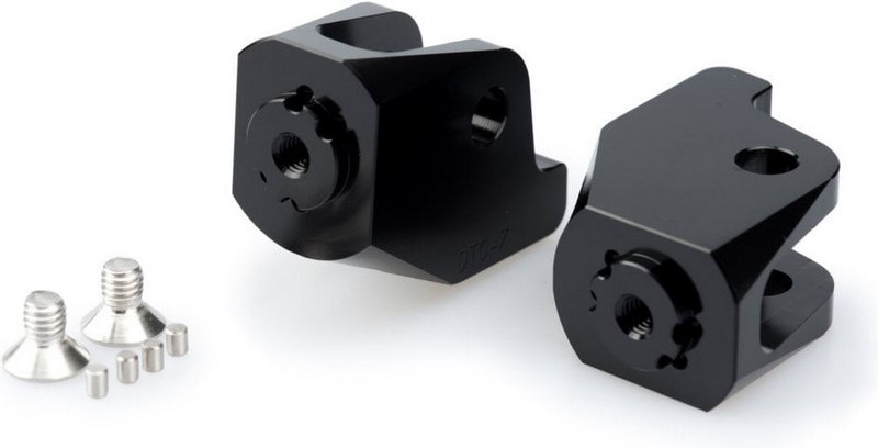 Puig Footpegs Adapters, Black | 20246N - Webike Thailand