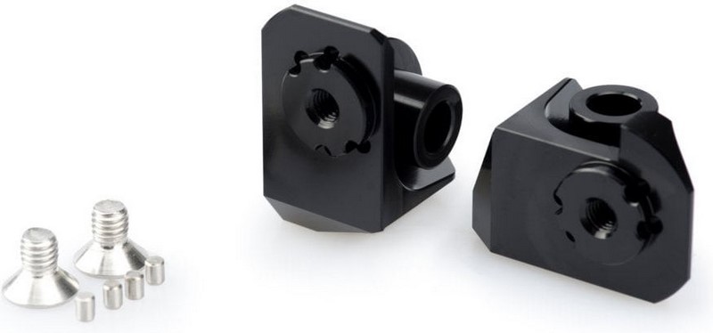 Puig Footpegs Adapters, Black | 20247N - Webike Thailand