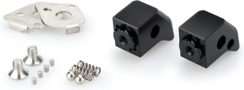 Puig Footpegs Adapters, Black | 20259N - Webike Thailand