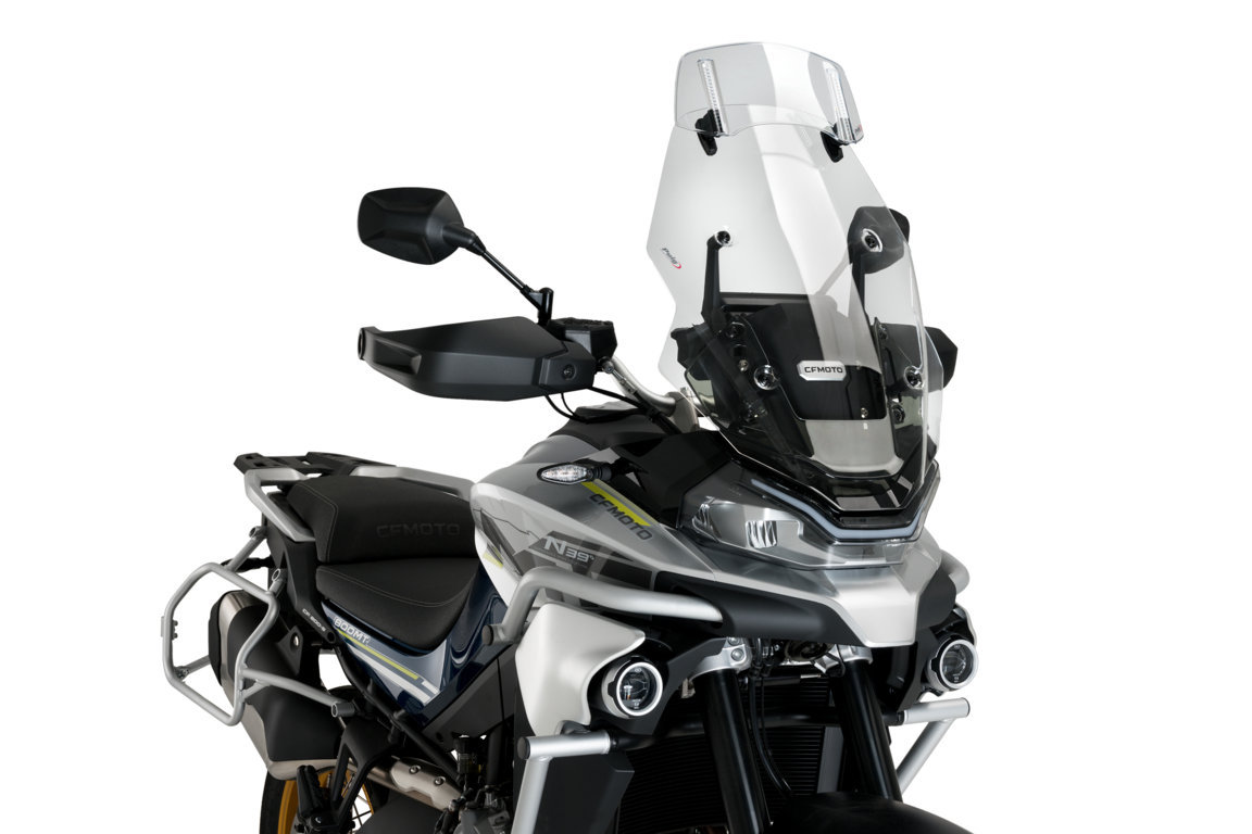 Puig Touring Windshield With Visor Smoke | 21595H - Webike Thailand