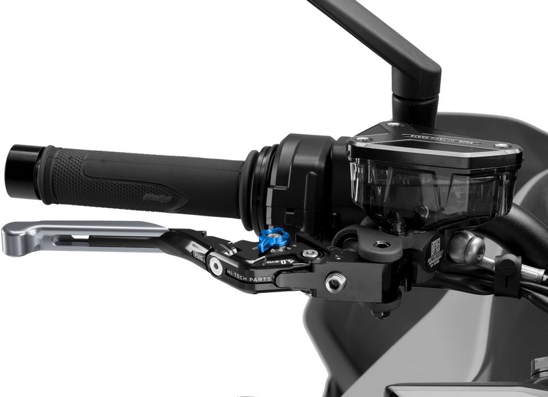 Puig Brake Lever 4.0. Blue With Titanium Selector/Black Extendable | 414YNA - Webike Thailand