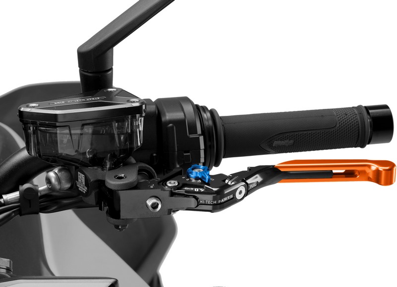 Puig Clutch Levers 4.0. Blue With Orange Selector/Black Extendable | 424TNA - Webike Thailand