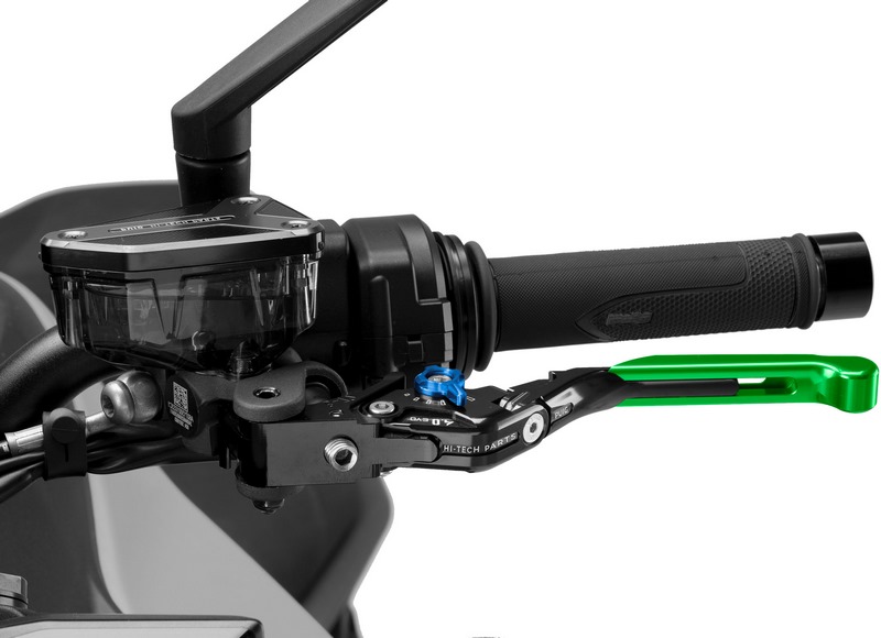 Puig Clutch Levers 4.0. Blue With Green Selector/Black Extendable | 424VNA - Webike Thailand