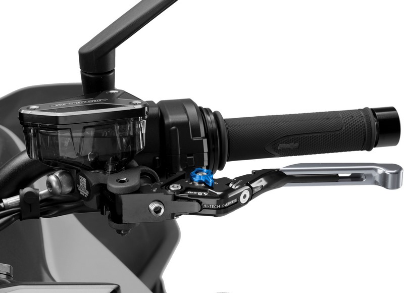 Puig Clutch Levers 4.0. Blue With Titanium Selector/Black Extendable | 424YNA - Webike Thailand
