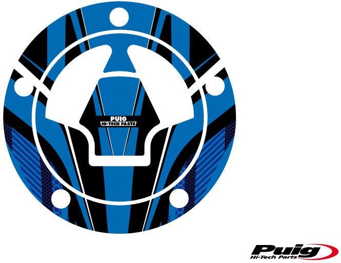 Puig Radikal Fuel Cap Covers, Blue | 6312A - Webike Thailand