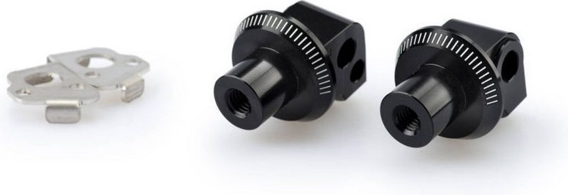 Puig Footpegs Adapters, Black | 7249N - Webike Thailand
