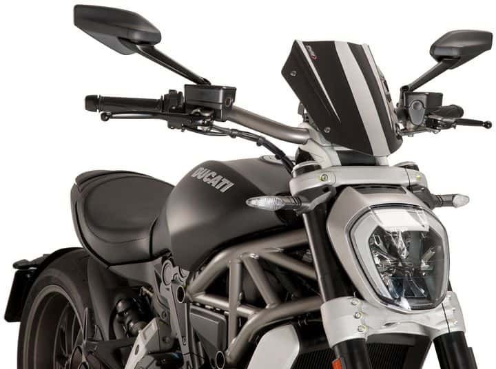 Puig Windshield New Generation Adjustable, Black | 8921N - Webike Thailand