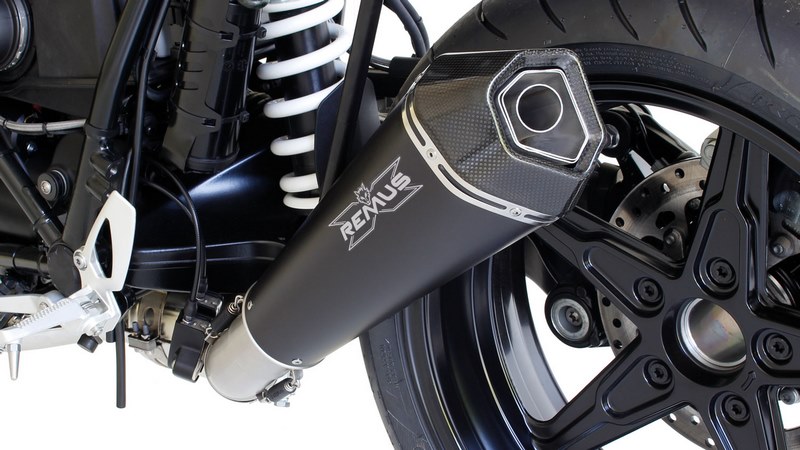 Hypercone, Slip On Muffler With Connecting Tube Low To Mount With Sozius Footpegs, Stainless Black, EC Homologation - Webike Thailand