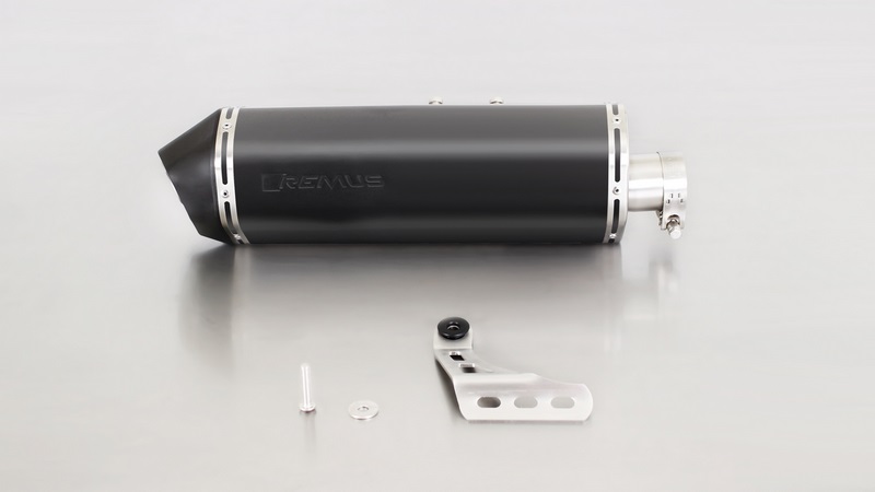 Okami Slip On Sport Exhaust, Stainless Black, EC- Approval - Webike Thailand