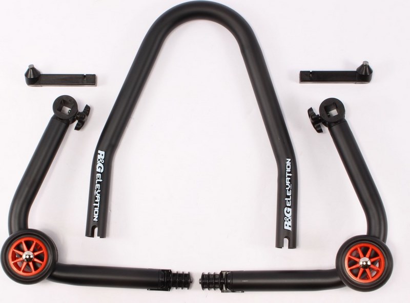 R&G Racing Paddock Stand, front, Black | PADD-FRONT-BK - Webike Thailand