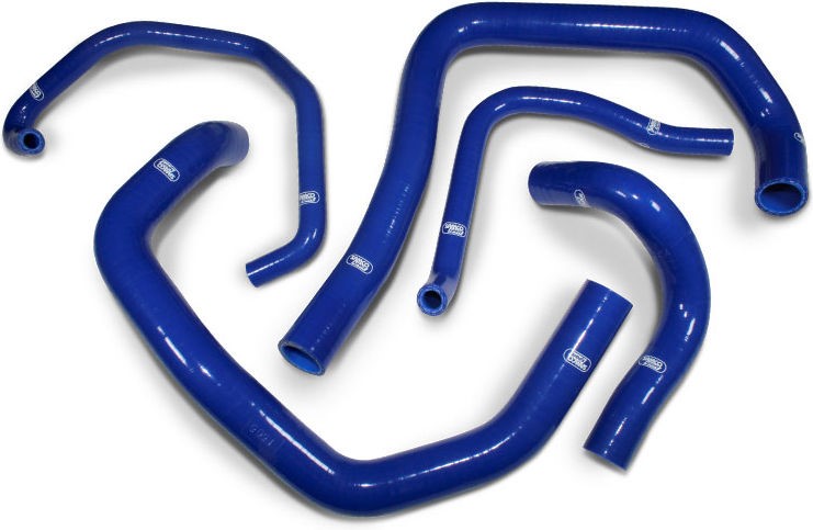 Samco Sport Kawasaki ZX 6R C1 / C2 2005 - 2006 5 Piece Samco Sport Silicone Radiator Coolant Hose Kit | KAW-7-BU - Webike Thailand
