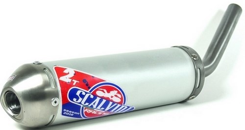 Scalvini / スカルビーニ スタンダード サイレンサー ツーストロークエンジン ラウンド アルミニウム 70mm 直径, INOXキャップ | 002.014111