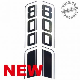 Siebenrock Sticker 800 Black/Silver Set For Fuel Tank R80 Gs | 5114037