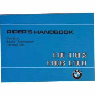Siebenrock RiderS Handbook R80/7 R100T R100Rt R100S R100Rs 9/78-9/80, Printed In English Language | 7140013