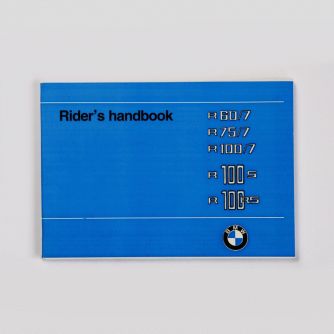 Siebenrock RiderS Handbookfor BMW R 60/7, R 75/7 - R100Rs To 9/77, Printed In English Language | 7140461