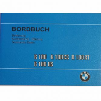 Siebenrock Bordbuch R80Rt R100 R100Cs/Rs/Rt 9/1980-9/1984, Printed In German | 7798268