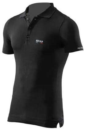 SIXS - シックス Extra light Short-Sleeved Polo Shirt - ブラック
