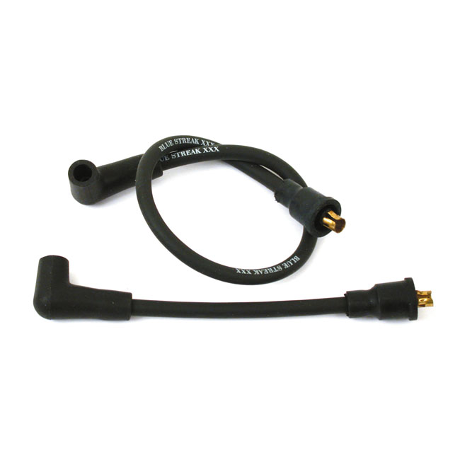 Blue Streak, XXX spark plug wire set. Black, white print - Webike Thailand