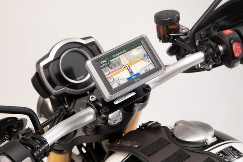 SW-MOTECH GPS mount for handlebar Black. Honda / Suzuki / Triumph models. | GPS.11.646.10202/B - Webike Thailand