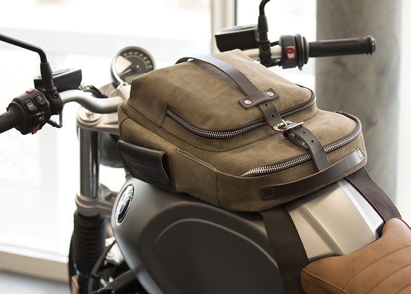 Unit Garage TANK PANNIER IN WAXED SUEDE, Mossgrey | U033-Mossgrey - Webike Thailand
