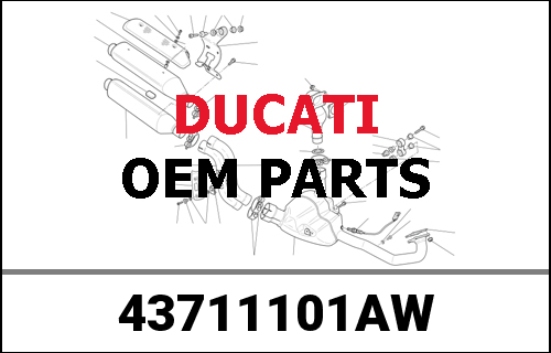 DUCATI純正 STRIP WHITE/RED LH | 43711101AW