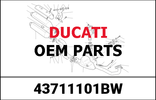 DUCATI純正 STRIP WHITE/RED RH | 43711101BW
