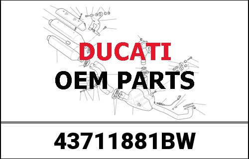 DUCATI純正 STRIPE, FRONT RH | 43711881BW