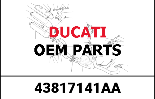 DUCATI純正 STICKER UPPER RED/WHITE L.H. | 43817141AA