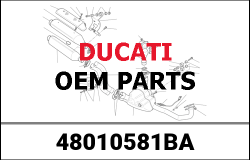 DUCATI純正 LEFT UPPER HALF-FAIRING | 48010581BA