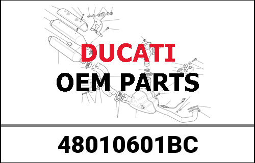 DUCATI純正 RIGHT UPPER HALF-FAIRING | 48010601BC