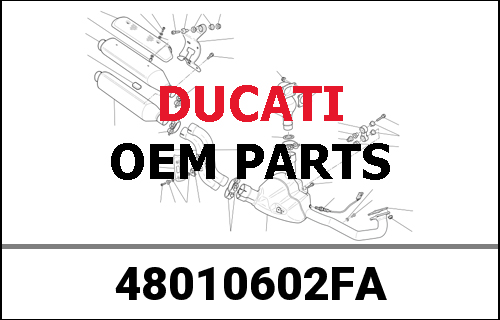 DUCATI純正 RIGHT UPPER HALF-FAIRING | 48010602FA