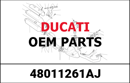 DUCATI純正 LEFT UPPER HALF-FAIRING | 48011261AJ